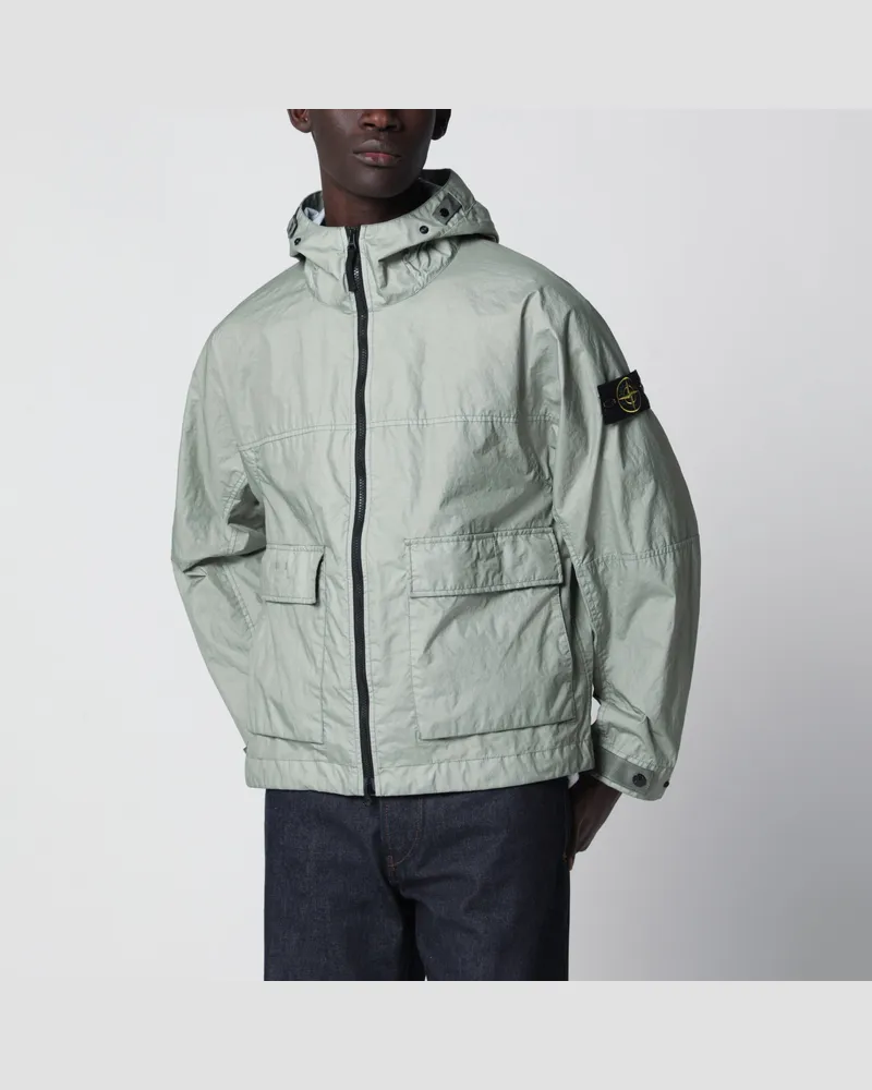 Stone Island Kapuzenjacke aus 3L Membran-Nylon in Grün Green