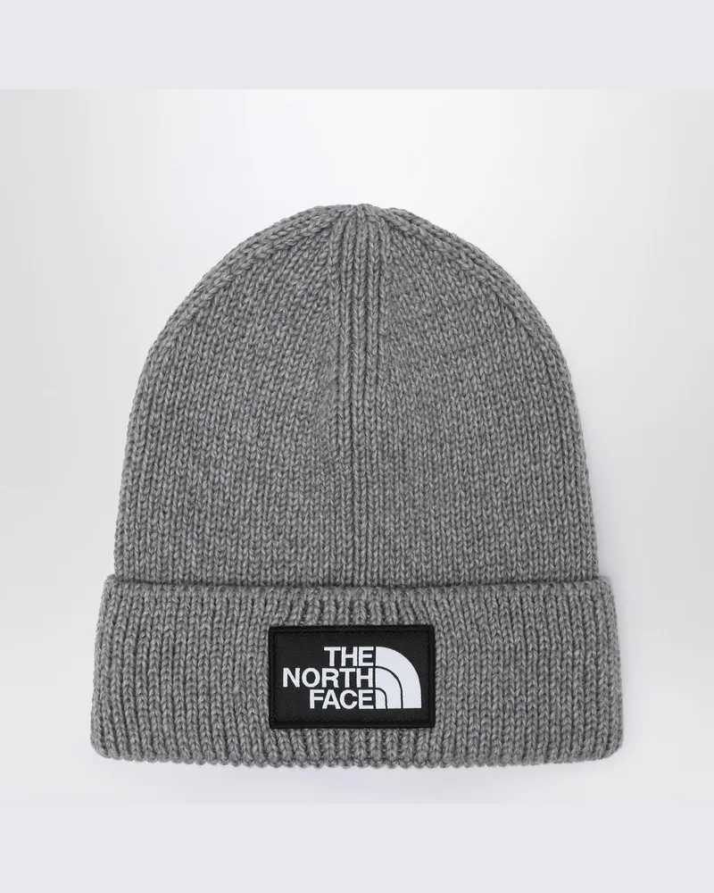 The North Face Graue Mütze mit Logo-Patch Grau