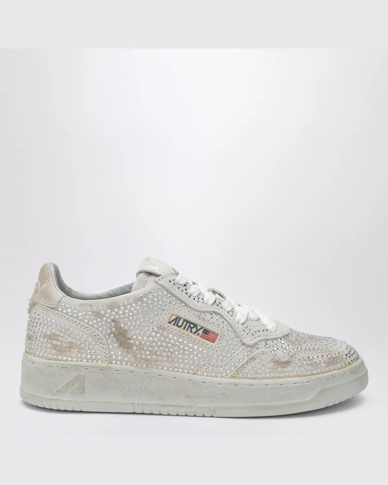 AUTRY Sneaker Medalist Kristalle in Weiß Weiß