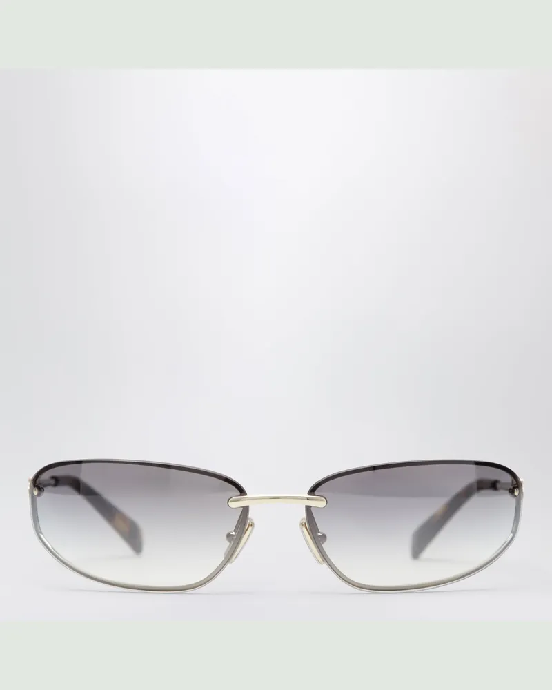 Miu Miu Miu Nocturne Sonnenbrille aus hellgoldenem Metall Metal
