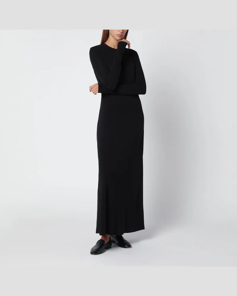 Totême Schwarzes langes Everyday Kleid Black