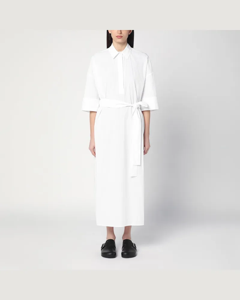P.A.R.O.S.H. Weißes Hemdblusenkleid aus Baumwolle 