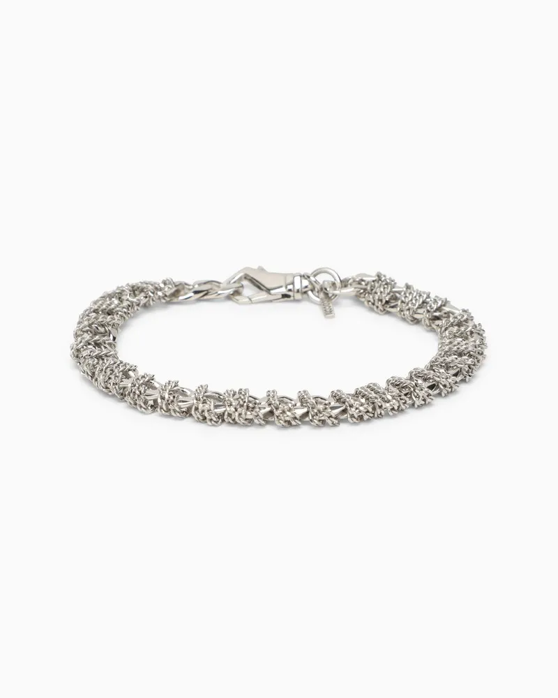 Emanuele Bicocchi Armband mit verworrener Kettenverarbeitung aus 925er Silber Metallisch