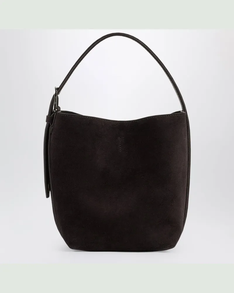 Totême Kleine Tragetasche aus Wildleder in Espresso Brown