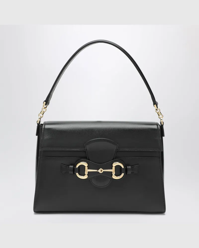 Gucci Horsebit Duomo Handtasche aus schwarzem Leder Black