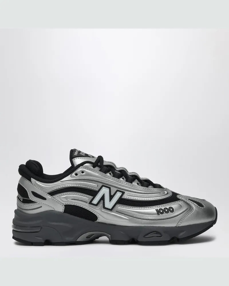 New Balance Sneaker 1000 SL aus silberfarbenem Metallic-Leder Metal
