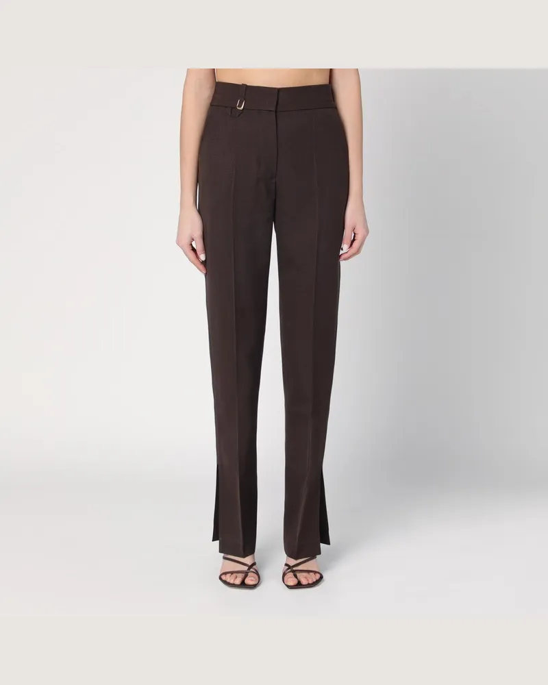 Jacquemus Braune Seidengemisch-Hose Braun