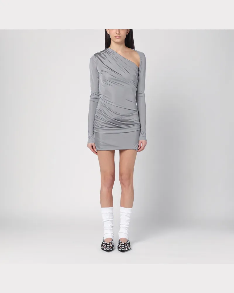 ATTICO Graues drapiertes Minikleid Grey