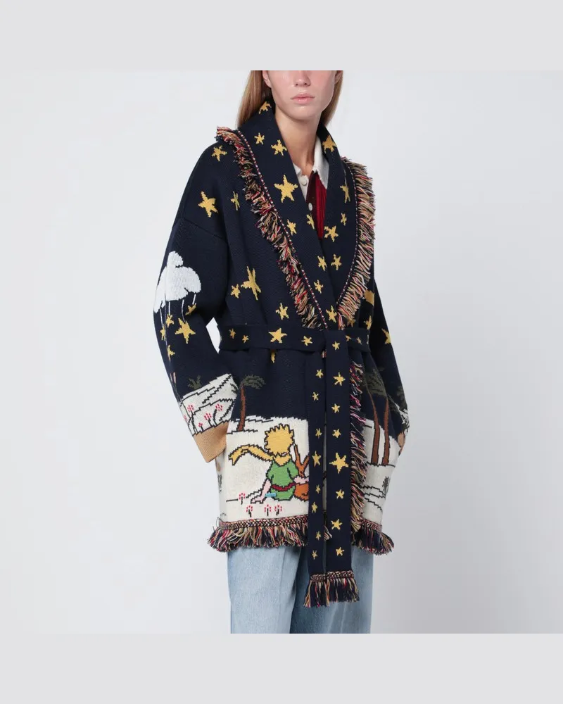 Alanui Mitternachtsblaue Strickjacke The Little Prince Blau