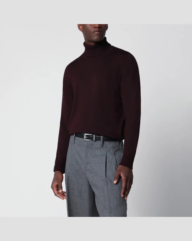 Drumohr  Rollkragenpullover in schwarz aus Wolle Black