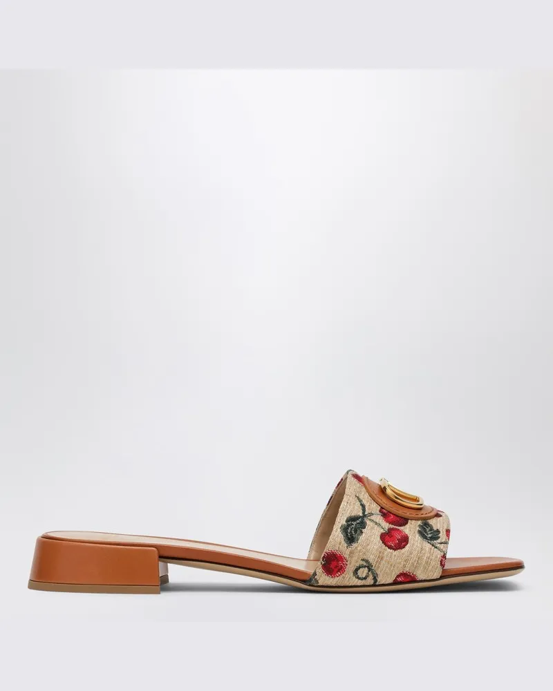 Valentino Garavani Vlogo Signature Rutschsandale Beige