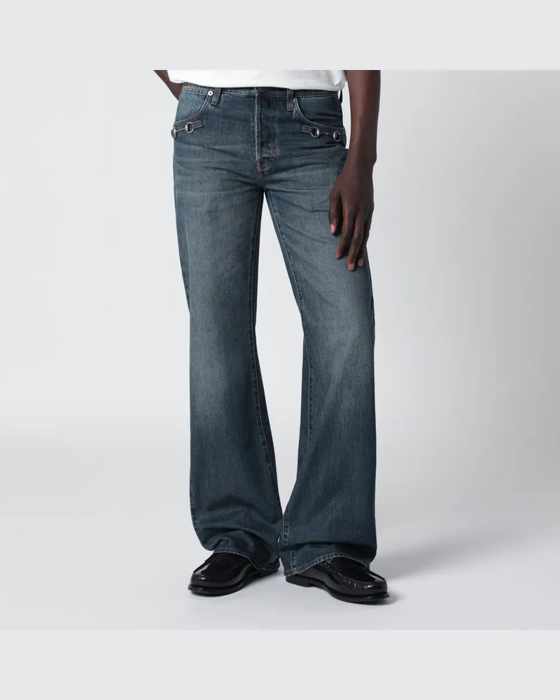 Gucci Denimhose Mit Horsebit-Detail 