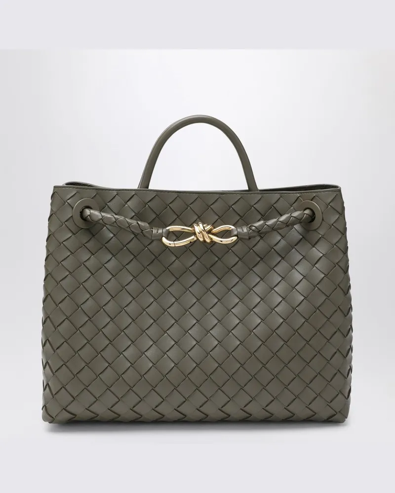 Bottega Veneta Mittlere Andiamo-Tasche in Cypress-Grün Grün