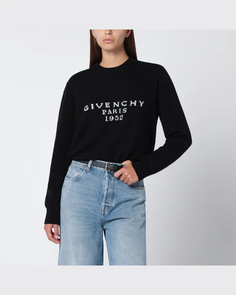 Givenchy Schwarzer Pullover aus Wolle und Kaschmir Schwarz