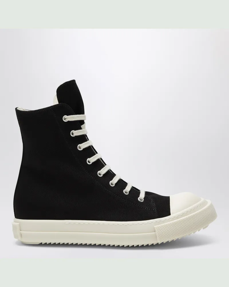 DRKSHDW by Rick Owens Temple Sneaker aus Denim in Schwarz/Milchweiß Black
