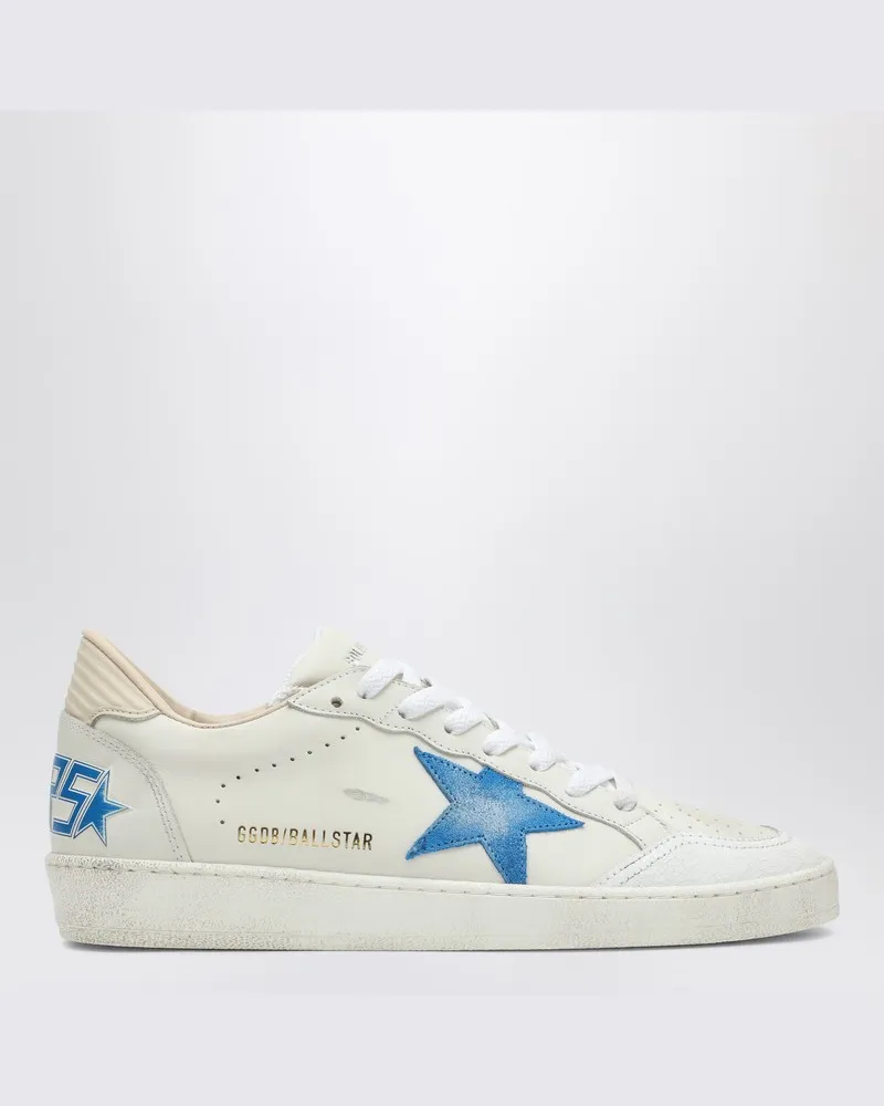 Golden Goose Ballstar Weiß/Bluette/Holz Esche Ballstar Sneakers Sneaker Weiß