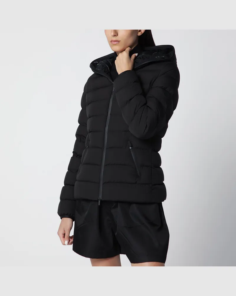 Moncler Kurze Herbe Daunenjacke in Schwarz Black