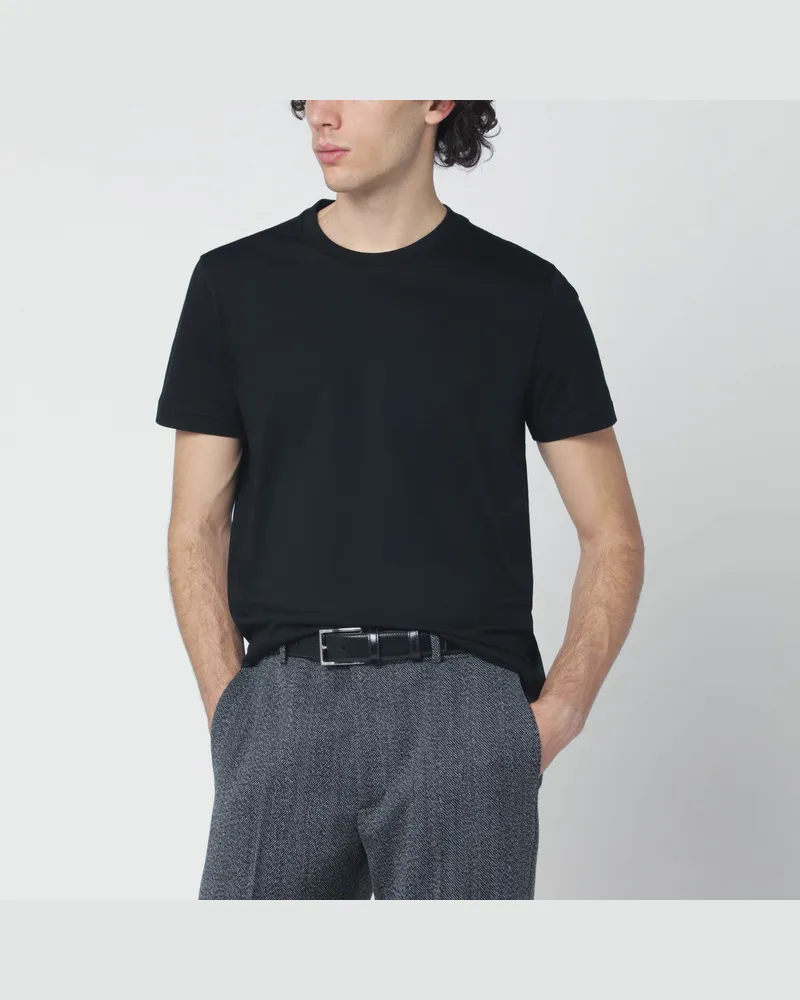 Prada Set aus drei schwarzen Baumwoll-T-Shirts Black