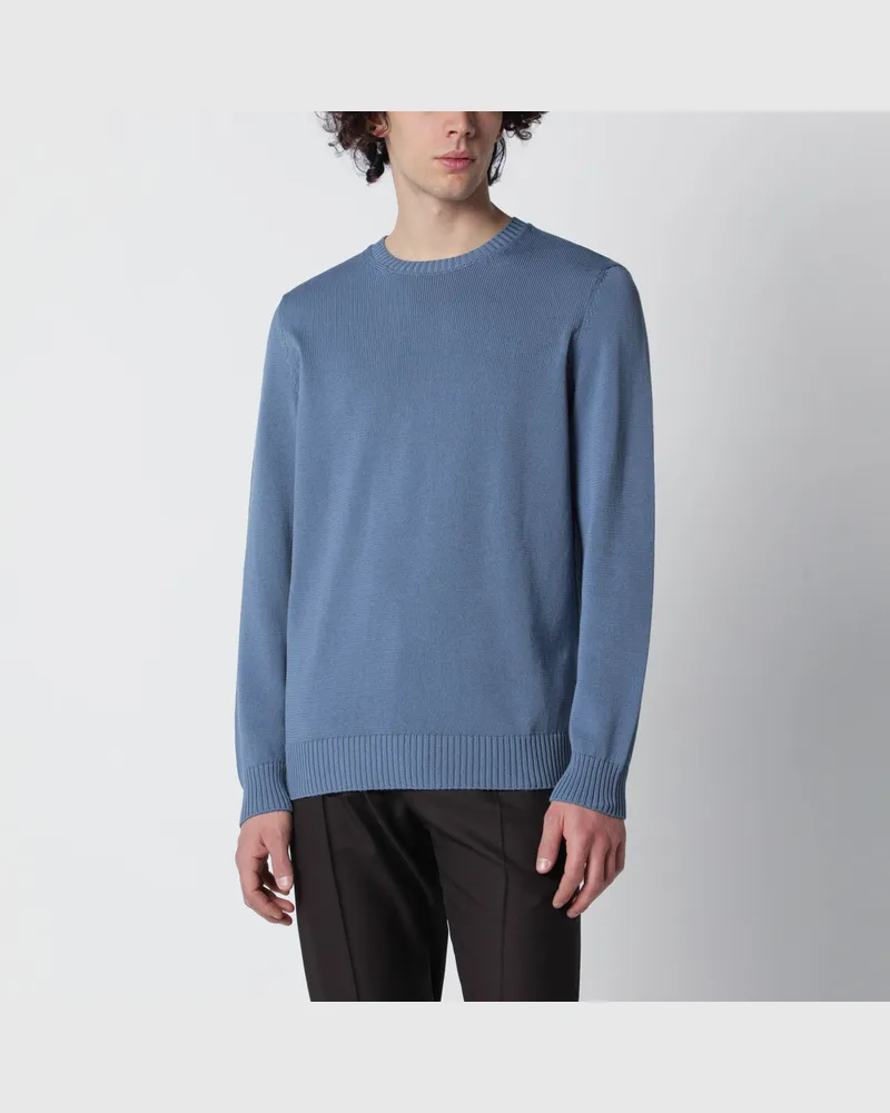 Drumohr  Puderblauer Baumwollpullover Light