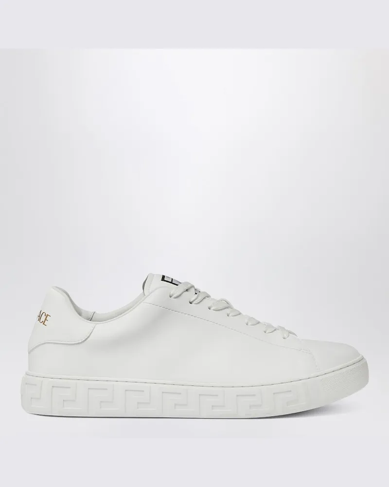 Versace Weiße Greca Sneaker aus Nylon Weiß
