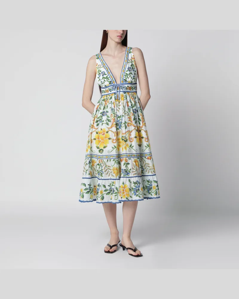 FARM Rio Emily Floral Tapestry Midikleid Multicolor
