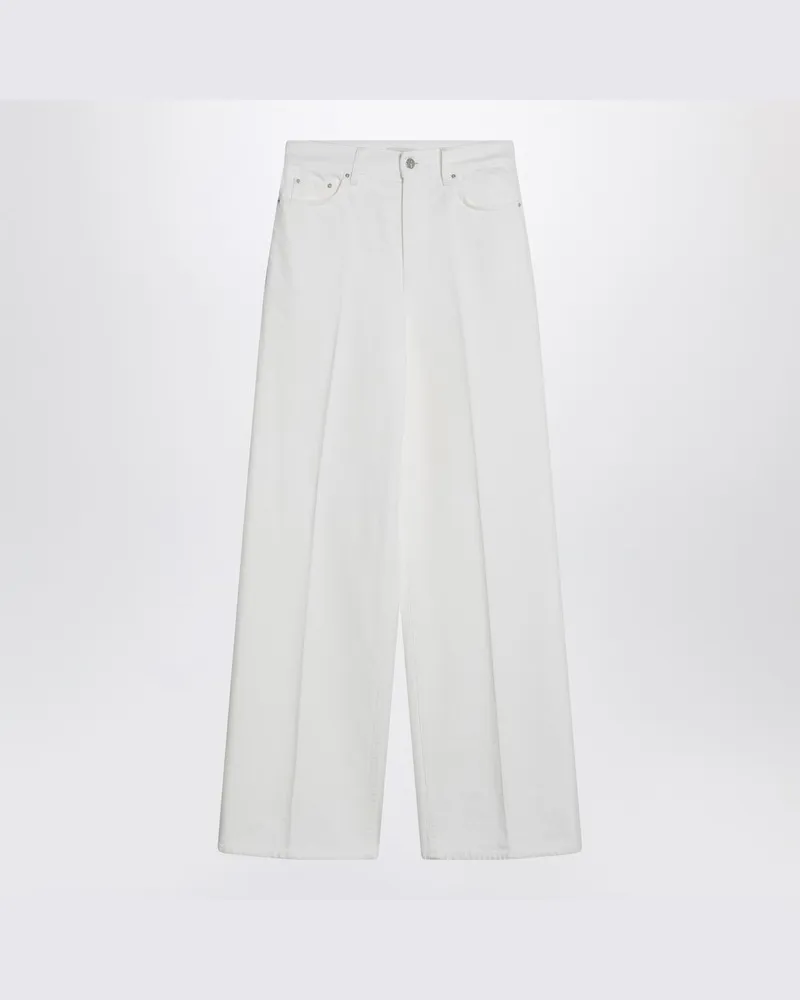 Totême Weiße Hose aus Bio-Baumwolle Weiß