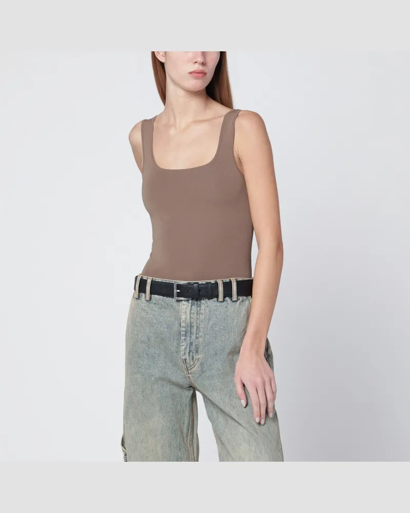 Entire Studios Light brown viscose-blend top Beige