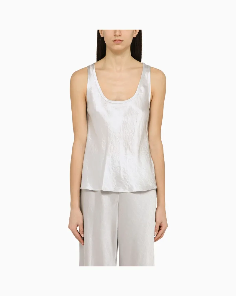 Vince Perlgraues Acetat-Tanktop Metallisch