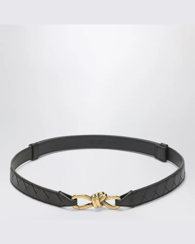 Bottega Veneta Andiamo-Gürtel Fondente in Intrecciato Braun