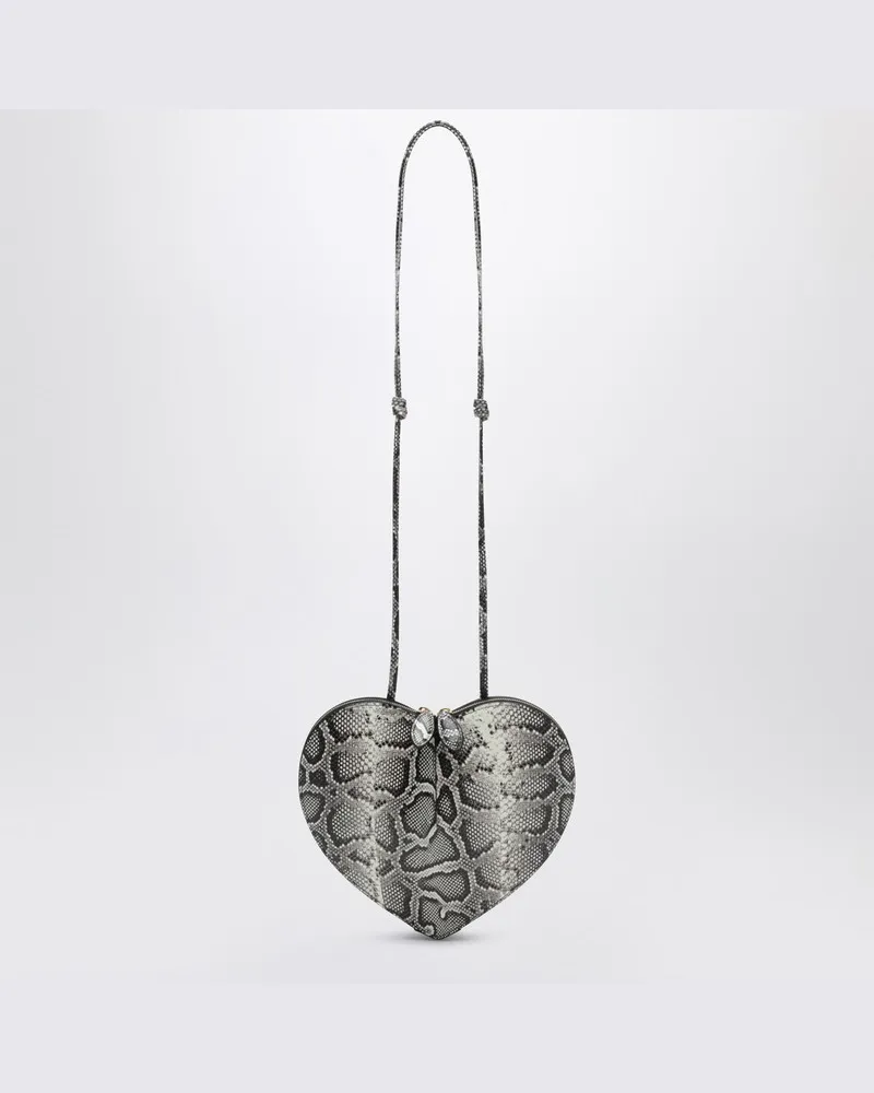 Alaïa Le Caur Tasche aus Python-Print-Leder Weiß