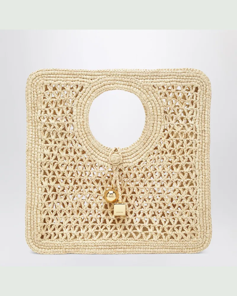 Jacquemus Kleine quadratische Tasche Spiaggia Beige