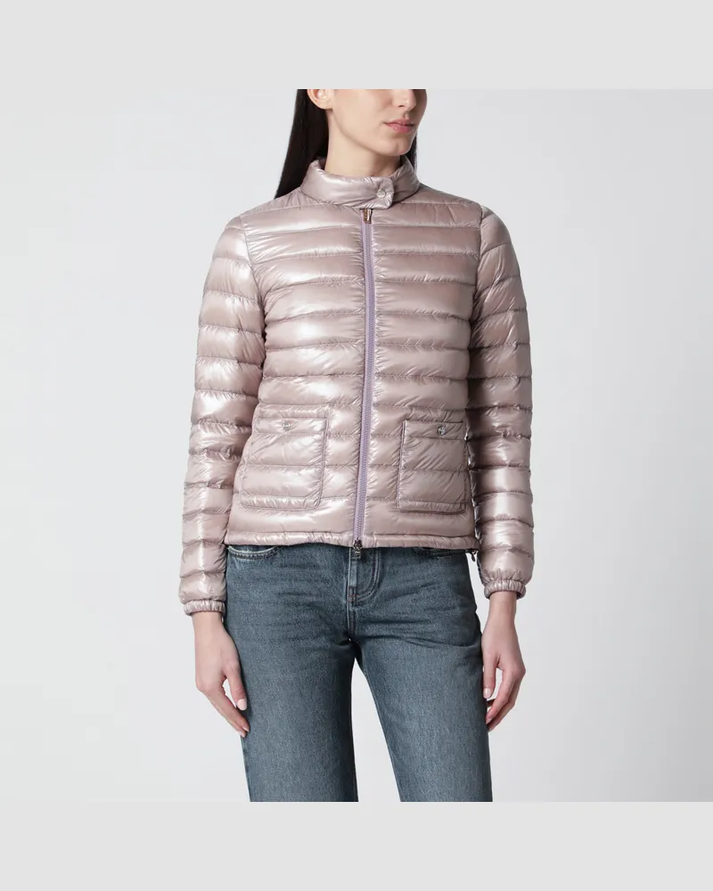 Herno Ultraleichter Nylon Bomber Rosa Puder White