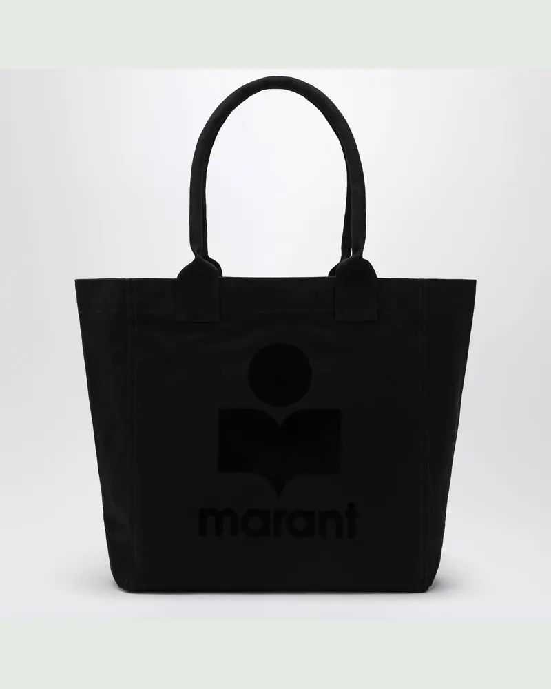 Isabel Marant Kleine Yenky Tote Bag aus schwarzem Canvas Black