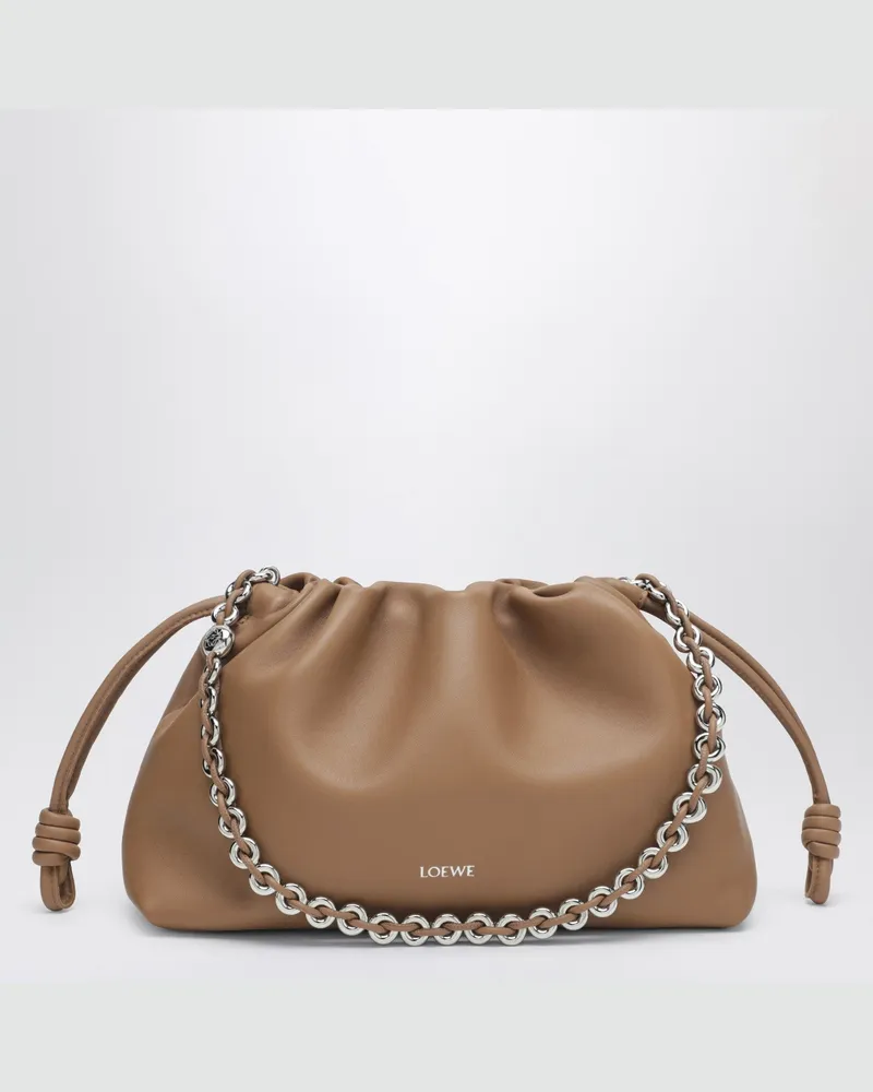 Loewe Mittlere Flamenco Purse Tasche aus Moca-Leder Brown