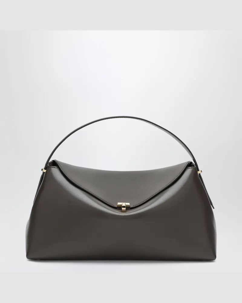 Totême Dunkelbraune T-Lock Tasche Aus Leder Brown