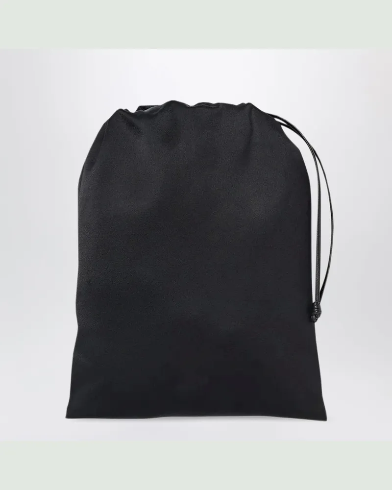 The Row Schwarze Pochette Ray aus Seidensatin Black