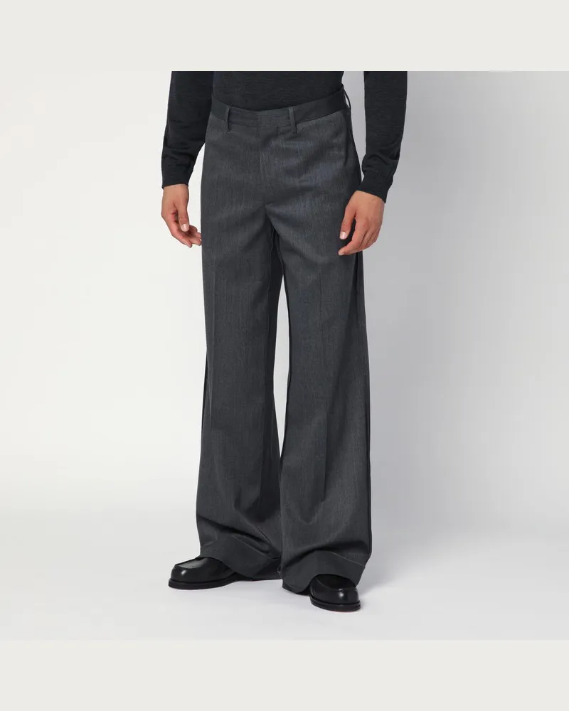 Maison Margiela Weite graue Hose aus Wollmischung Grau