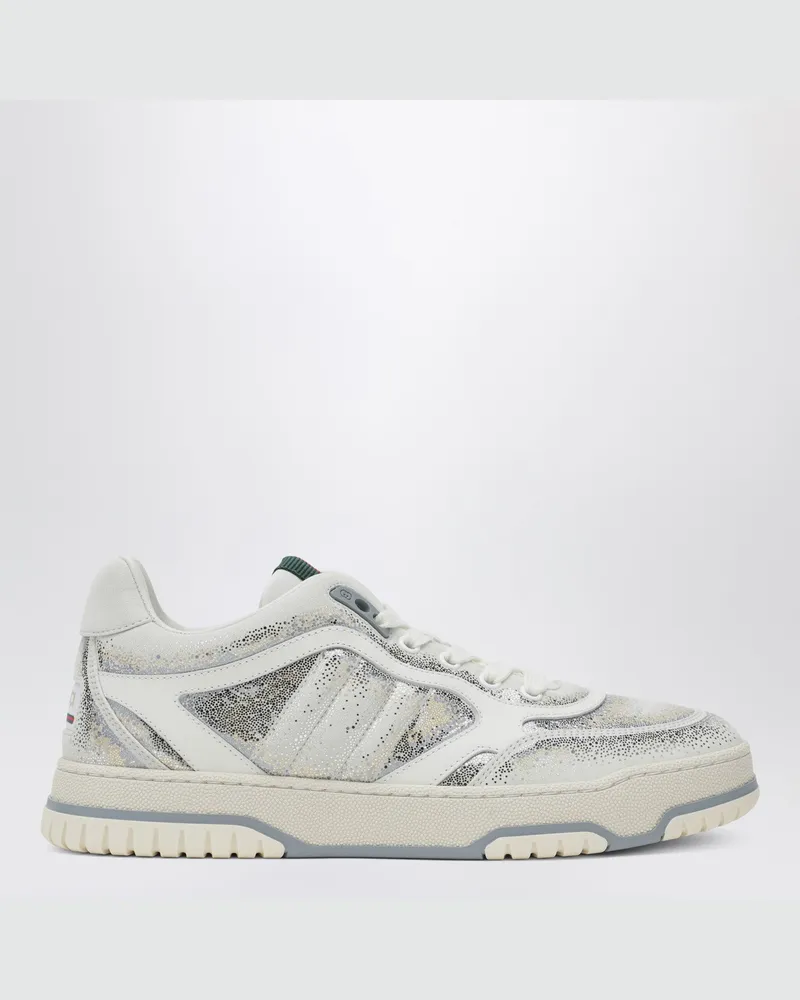 Gucci Re-Web Sneaker aus glitzerndem weiß/grauem Farbverlauf White