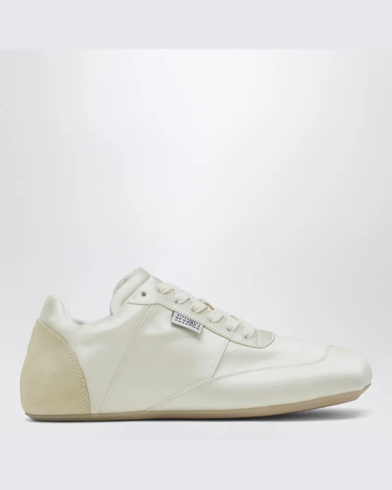 Maison Margiela Factory Sneaker aus weißem Satin Weiß
