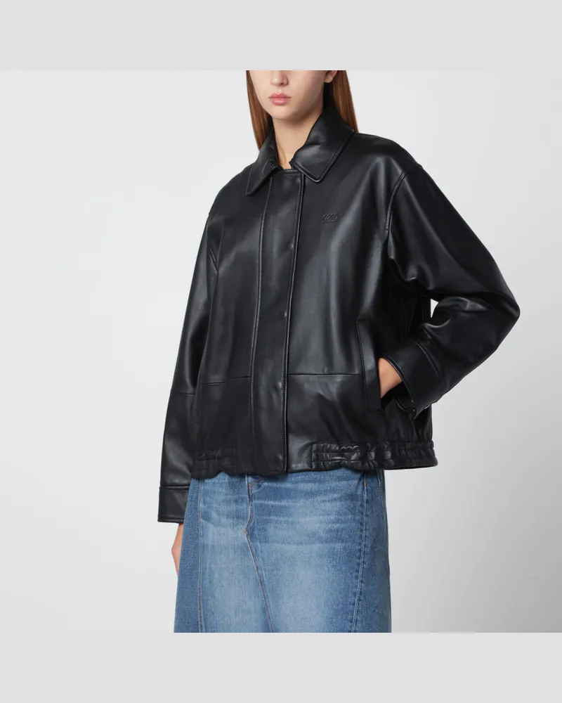 Loewe Schwarze Lammlederjacke Black
