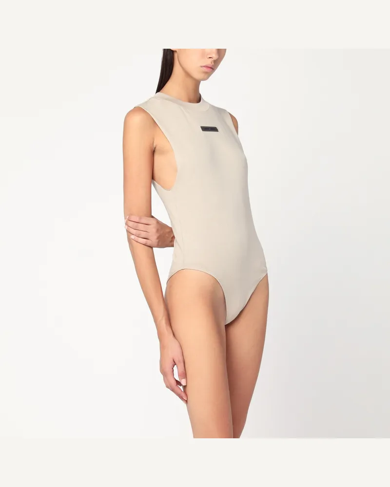 Fear of God Ärmelloser greiger Body aus Baumwollmischung Beige
