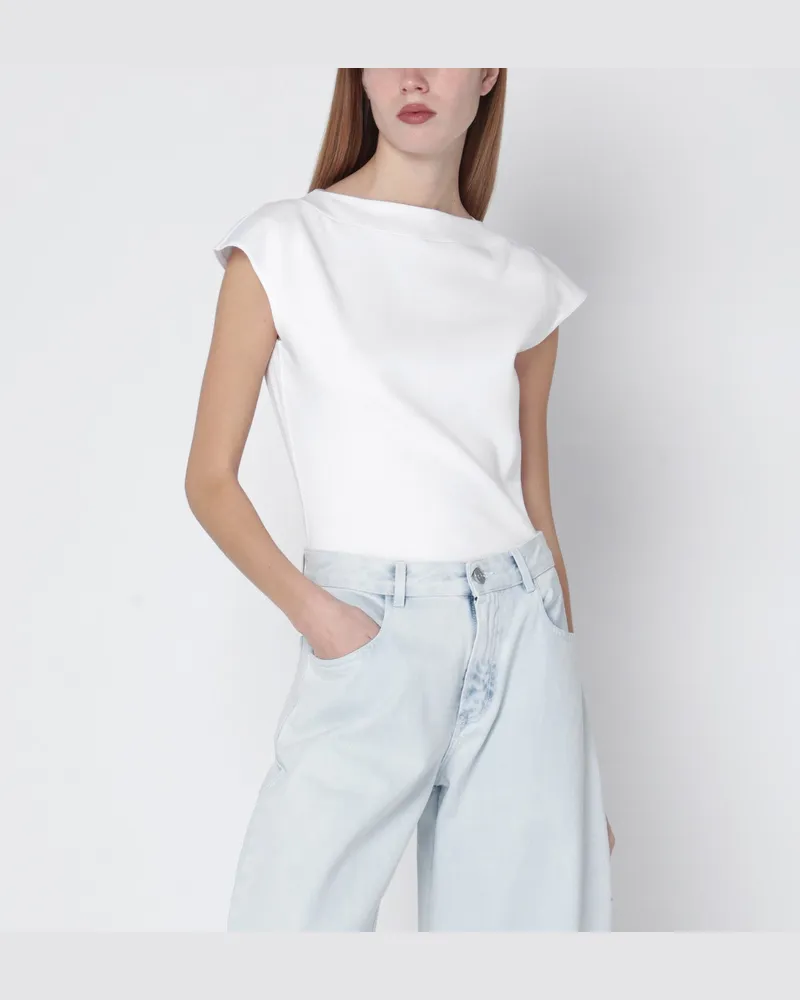 Alaïa Weißes Baumwoll-T-Shirt White