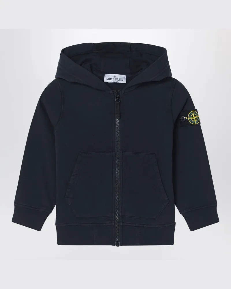 Stone Island Marineblaues Baumwolljacke mit Reißverschluss Blau
