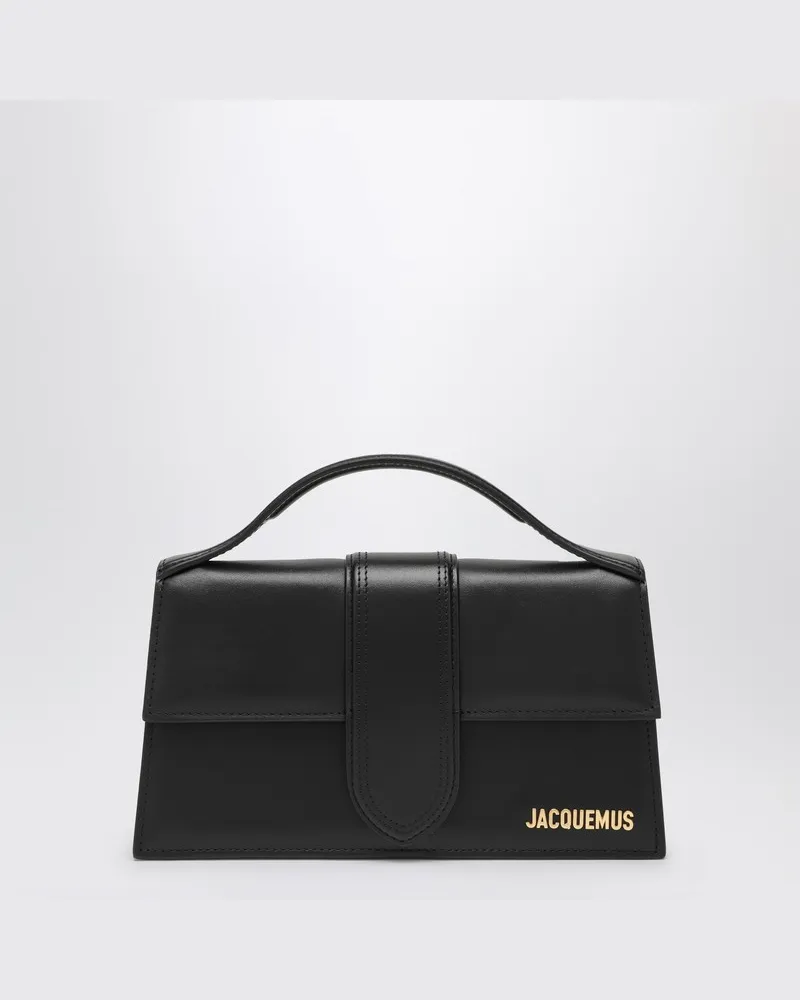 Jacquemus Le Grand Bambino Tasche aus schwarzem Leder Schwarz