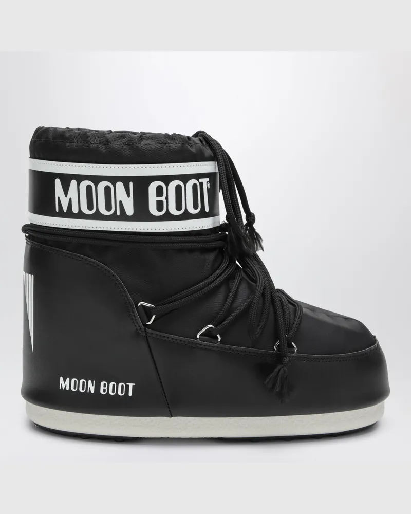 Moon Boot Icon Low Stiefel aus schwarzem Nylon Black