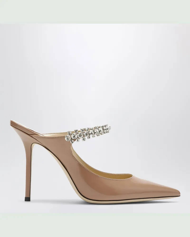 Jimmy Choo Sabot Bing 100 Ballet Pink aus Lackleder Pink