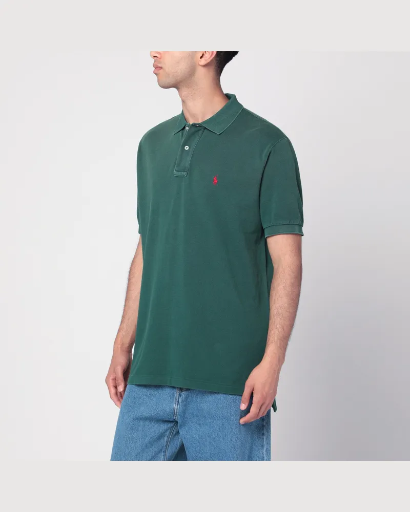 Ralph Lauren Washed forest green cotton polo Green