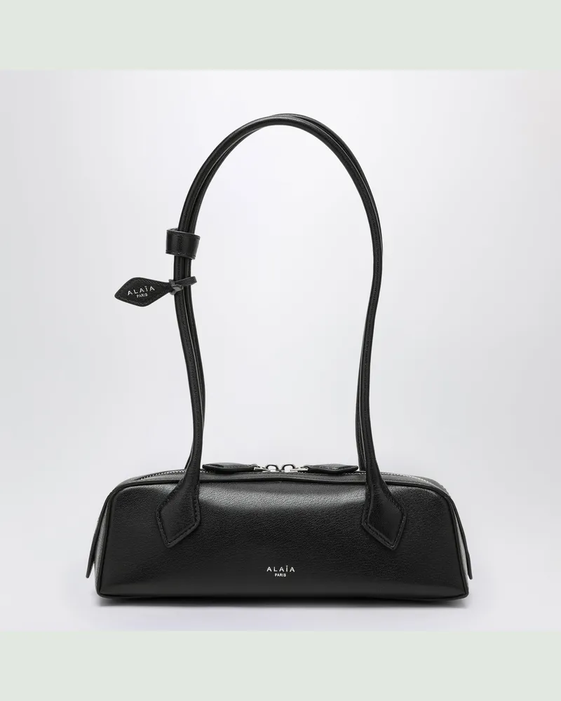 Alaïa Kleine schwarze Tasche Teckel aus Leder Black