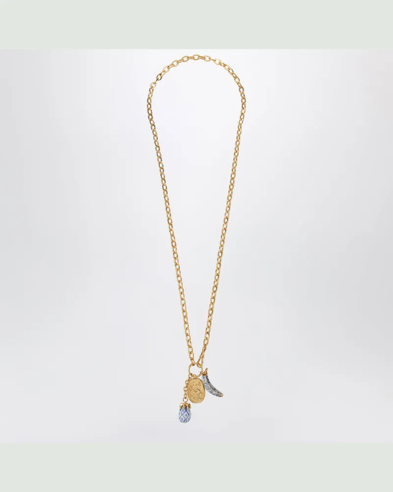 Chloé Halskette aus Messing mit Goldfinish und Charms White