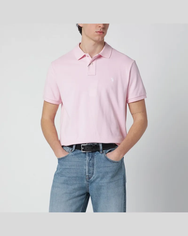 Ralph Lauren Rosa Custom Slim-Fit Poloshirt aus Baumwolle Rosa